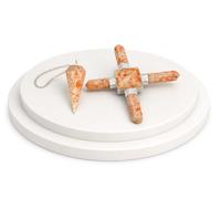 KULIA Pendule en Pierre du Soleil avec Générateur Pyramidal Pierre Naturelle Feng Shui pour Radiesthésie Décoration d'Autel Pierre de Reiki Idée Cadeau pour Femme