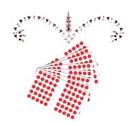 KULIA® Red Bindi Multi Size Tattoos Stickers Face Gems Round Dots Bridal Bindi 5 Packs Daily Use Bridal Bindi Stickers Bollywood Tikka Party Indian Ethnic Round Bindi Fashion Jewelry Face Jewels