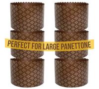 Kulich Lot de 12 moules à pain de Pâques en papier Marron 15 x 10 cm