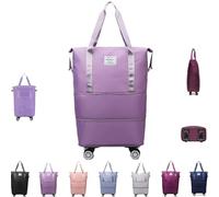 Kulken Pepepo Beentetravel Bag with Wheels,Large Capacity Travel Bag -Universal Wheel Removable,2025 New Large Capacity Travel (Light Purple)