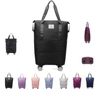 Kulken Pepepo Beentetravel Bag with Wheels,Large Capacity Travel Bag -Universal Wheel Removable,2025 New Large Capacity Travel (Black)