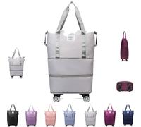 Kulken Pepepo Beentetravel Bag with Wheels,Large Capacity Travel Bag -Universal Wheel Removable,2025 New Large Capacity Travel (Gray)