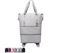 Kulken Travel Bag with Wheels, 2025 New Large Capacity Travel Bag - Tote with Storage Space (Gray)