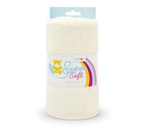 kullaloo Super Soft Snugly SB Lot de Tissu Peluche, Minky, en Blanc/Ivoire, 10 x 9,5 x 21 cm