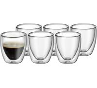 Kult Lot De 6 Tasses À Expresso À Double Paroi En Verre 80 Ml Effet Flottant Verre Thermique Résistant À La Chaleur