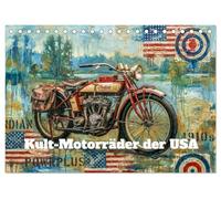 Kult-Motorräder der USA (Tischkalender 2027 DIN A5 quer), CALVENDO Monatskalender: "Eine nostalgische Zeitreise durch die goldene Ära amerikanischer Ingenieurskunst und zeitloser Motorrad-Ästhetik."