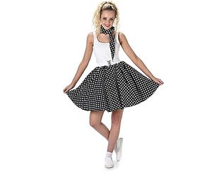 Kultfaktor Costume des années 50 pour femme, noir et blanc