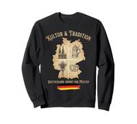 Kultur and Tradition Deutschland Carte Allemande Icône Voyage Sweatshirt