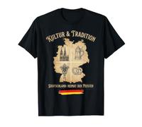 Kultur and Tradition Deutschland Carte Allemande Icône Voyage T-Shirt