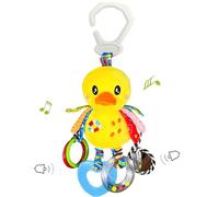 Kulveanju Jouet Poussette Bebe 6 Mois, Suspendu Jouet Siege Auto Bebe, Attache Jouet pour Poussette, Peluche Jouet Bebe Cadeaux pour Naissance Garçons et Filles 3 9 12 Mois, Le Canard