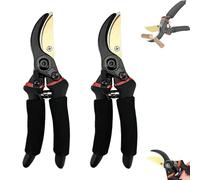 Kulzdevices GardenSlicer Pro Garden Pruning Shears-GardenSlicer Heavy Duty Garden Shears, Rust-Resistant Coating, Lightweight & Ergonomic, Effortlessly Cuts 1.57in, Cuts 3X Easier (2 PCS)