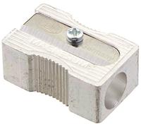 Kum 104.03.01 Taille-crayon rectangulaire en alliage de magnésium avec lame en acier à 1 trou