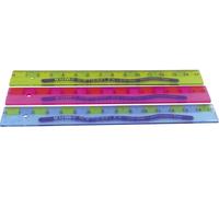 KUM® 225.01.19 Règle en plastique SOFTIE®FLEX - 15 cm, flexible, assortie