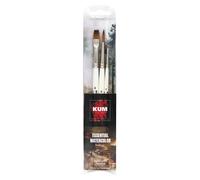 KUM 5147616 - Set de pinceaux Essential Watercolor, 3 pinceaux pour l'aquarelle