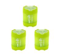 KUM AZ1028316-G - Taille-crayon avec réservoir 4en1 vert, 3 pièces, avec fermeture Click Clack, en plastique