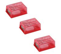 KUM AZ105.34.16-R - Taille-crayon double Lefty, 3 pièces, rouge, taille-crayon avec réservoir