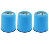 KUM AZ303.14.16-B - Sacapuntas con recipiente Pod M2, 3 sacapuntas azules, sacapuntas doble con recipiente