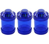 KUM AZ3031816-B - Taille-crayons avec récipient 450 M1, 3 taille-crayons bleus, taille-crayons avec récipient