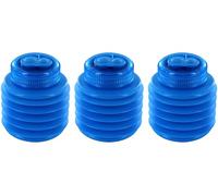 KUM AZ347.00.16-B - Taille-crayon avec récipient Softie 442 M2, 3 taille-crayons bleus, flexibles et incassables, taille-crayon à double récipient