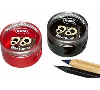 KUM boîte à pointes double 3 Kant double taille 8 et 10mm couleurs assorties