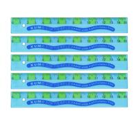 KUM - Règle L1 Softie Flex 15 cm, bleue, lot de 5