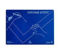 KUM - Sous-main Desk Pad Lefty pour gauchers, bleu | Support de bureau en plastique, 53 x 40 cm, pour écrire et travailler confortablement