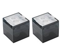 KUM - Taille-crayon avec récipient Cube M2, noir, lot de 2