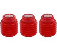 KUM AZ347.00.16-R - Taille-crayon avec récipient Softie 442 M2, 3 taille-crayons rouges, flexibles et incassables, taille-crayon à double récipient