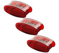 KUM AZ105.30.16-R - Taille-crayon à cône long AS2, 3 pièces, taille-crayon avec réservoir, 2 lames de rechange, rouge