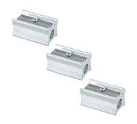 KUM AZ104.06.16-M - Taille-crayon à cône long Magnésium Stenograph 400 5L, taille-crayon pour pointes de mines longues, argent, multipack de 3