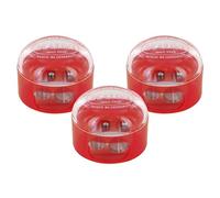 KUM - Taille-crayon double avec couvercle 208 M2, rouge, lot de 3