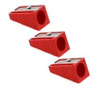 KUM - Taille-crayons jusqu'à 17 mm, rouge, spécial 100-70, multipack de 3, pour crayons épais