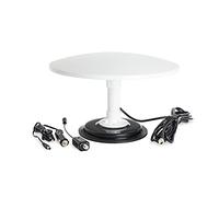 KUMA Cosmos Amplificateur Antenne Puissant TV TNT - d'Antenne Extérieure Câble Télévision HD pour Campeur Caravane Camion Bateau - Antenna Télé HDTV Omnidirectionnelle Portable Base Aimant - Blanche