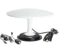 KUMA Cosmos Antenne TV Extérieure - Antenna TV Freeview Gain élevé avec Amplificateur Réception Longue Portée pour Caravane Camion Voiture Bateau - Kit Base à Vis pour Mât de Télévision Numérique HD