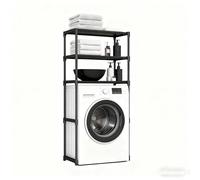 kumamart 3-Tier Adjustable Height Shelving Unit, Heavy Duty Metal Storage Shelves |Multi-Purpose Rack for Laundry Room, Kitchen - Sturdy for Washer Dryer Organization(Black)