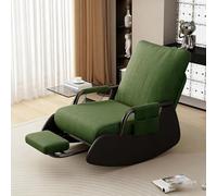 kumamart Chaise à Bascule for Chambre de bébé avec Repose-Pieds, siège Bas avec Poche latérale et Repose-Pieds, for Maman, Salon et Chambre à Coucher(Green-Black)