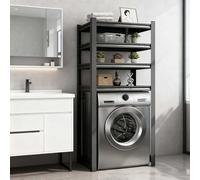 kumamart Laundry Shelf,Heavy Metal Storage Shelves - Over Washer and Dryer, Adjustable Utility Shelving for Balcony/Kitchen, Space-Saving Organizer with Easy Installation(Fourth Floor,L90W40_160CM)