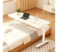 kumamart Over The Bed Table with Wheels - Height Adjustable Desk, Rolling Medical for Hospital & Home Use, Sturdy Mobile Bedside(120 * 60 * 68cm)