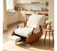 kumamart Siège à Bascule Salon | avec Repose-Pied Coulissant | Siège lounge gain de place avec repose-pieds escamotable et accoudoirs rembourrés pour chambre.