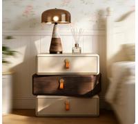 kumamart Table de Chevet rotative à 3 Niveaux en Bois Massif - Armoire de Rangement créative, Table de Chevet for Chambre à Coucher, Table d'appoint for Salon