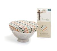 Kumanu Toile en cire d'abeille bio - Capot de conservation FRISCHEFRIDA - Film alimentaire naturel avec support supplémentaire - Pour bols de 22 à 26 cm de diamètre - Fabriquée à la main au Tyrol