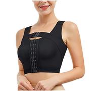 KUMAYES Brassière de Sport pour Femme avec Fermeture Avant et Soutien-Gorge de Sport Post-Chirurgie Soutien de la Poitrine Dos Nageur sans Armatures