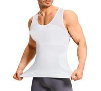 KUMAYES Débardeur de Compression Homme Gaine Ventre Plat Homme sous-vêtements Élasticité Musculation Gaine Amincissante (Blanc, S)