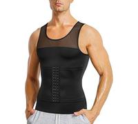 KUMAYES Débardeur de Compression Homme Maillot de Corps Gaine Amincissante Ventre Plat T Shirt Forte Body Shaper Gainant Minceur sous-vêtements (XL, Noir)
