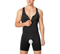 KUMAYES Débardeur Homme Sculptant Full Body Shaper sans Couture Gaine Ventre Plat Compression Shirt Minceur sous-vêtements (M-L,Noir)