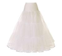 Kumeng Jupon long pour femme longueur cheville grande taille jupon crinoline pour bal de fin d'année et robe de mariage, beige, Small