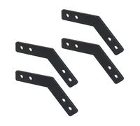 KUMGROT Lot de 4 équerres d'angle plates noires à 135 degrés en acier au carbone pour bois pour fermes et encadrements 60 mm x 60 mm