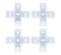 KUMGROT Lot de 4 supports de canal plats pattes de fixation en acier au carbone Q235 5 mm d'épaisseur