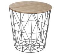 Kumi Table d’appoint en métal noir format moyen