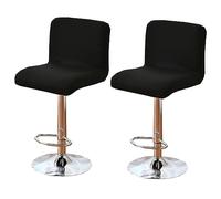 KUMIAO Housse de tabouret de bar en élasthanne - Housse de chaise extensible épaisse avec dossier - Antidérapante - Pour tabouret de comptoir, salon - Légère